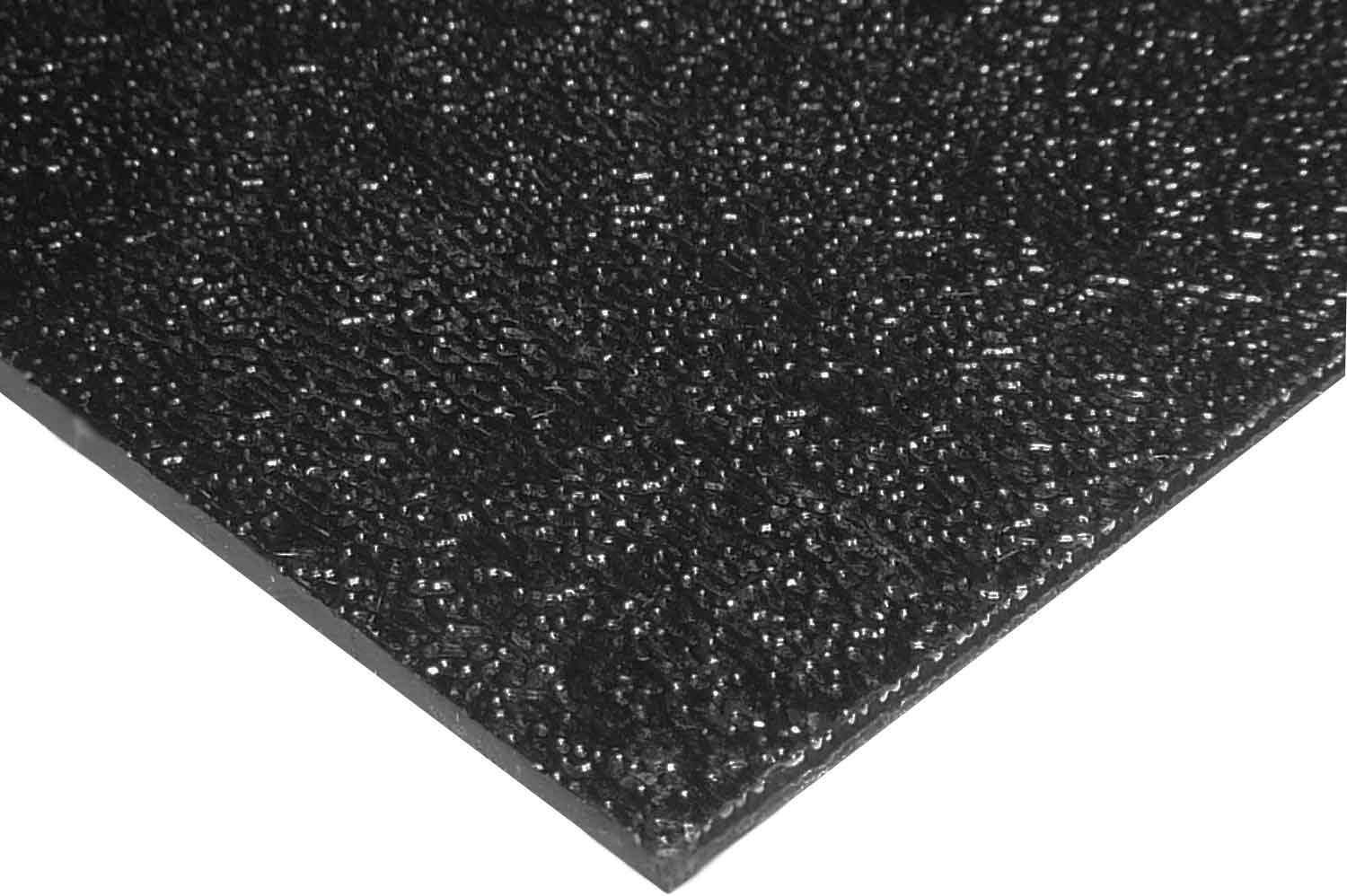 Source One Premium 12 x 12 x 1/8 th Inch Black Textured ABS Acrylic Plexi Sheet