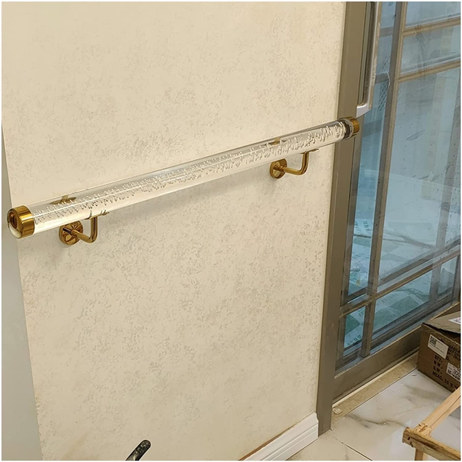 il para interiores Irs - 1 2 3 4 5 6 m antideslizante transparente Cryl ases Clete Kit para peldaños al aire libre paredes (tamaño: 100 cm)