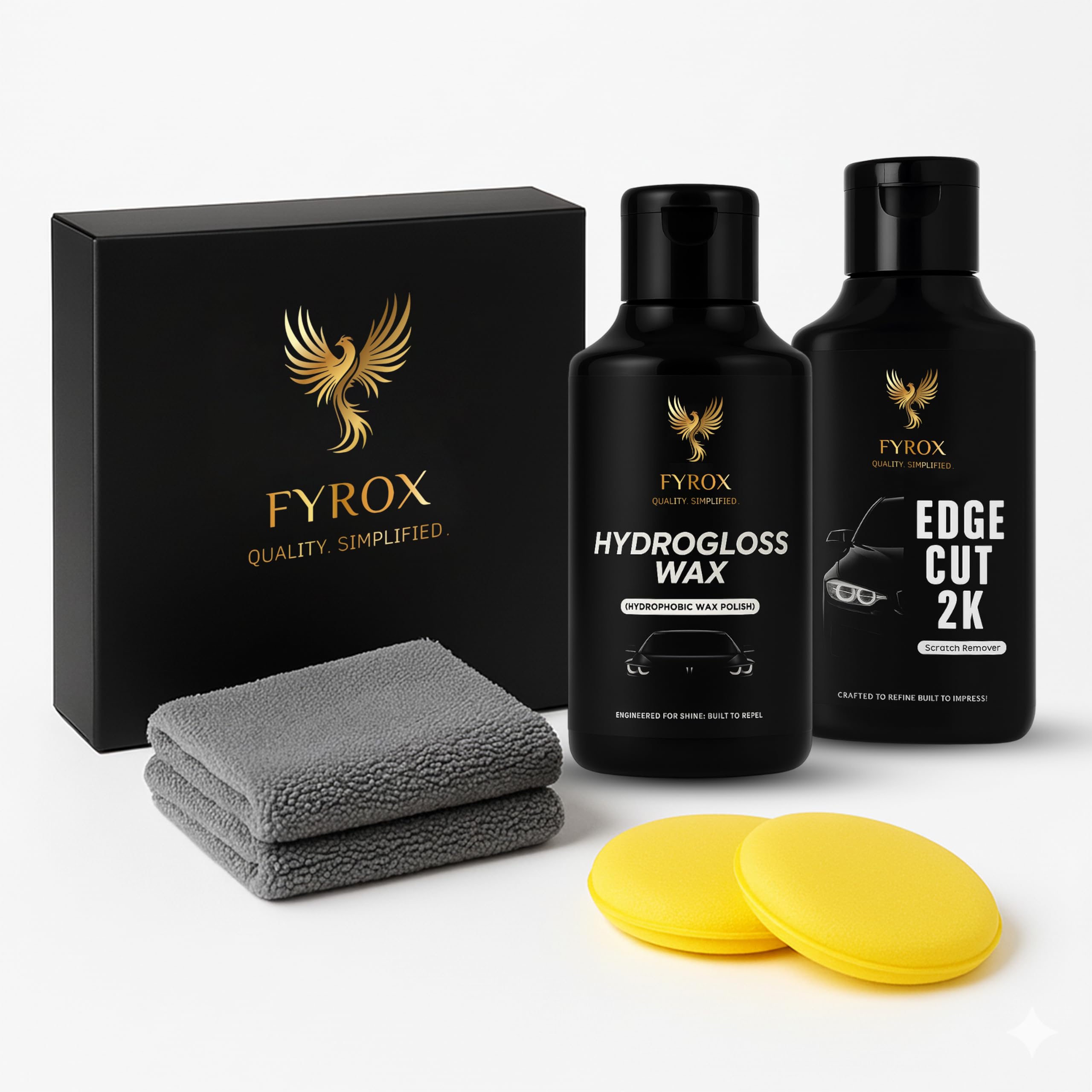 FYROX ShineRestore+ Car Scratch Removal Kit | Edge Cut 2K Rubbing Compound & HydroGloss Wax Polish | Bike & Car Polish, Swirl Mark, Stain Remover | High Gloss Restorer | Paint Scratch Remover-image-26