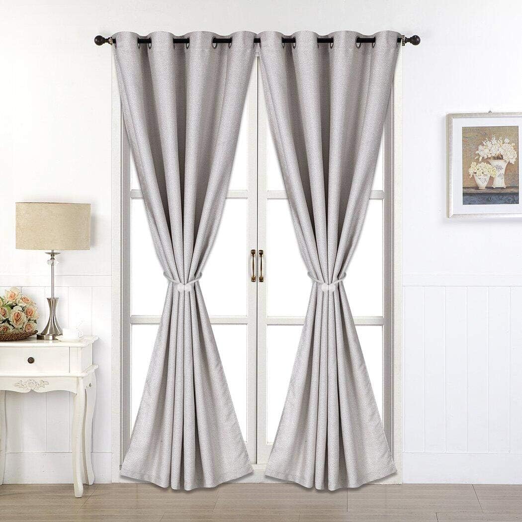 Home Queen Magnetic Curtain Tiebacks, Decorative Drape Tie Backs Holdback Holder for Window Draperies, 4 Pack, Ivory White