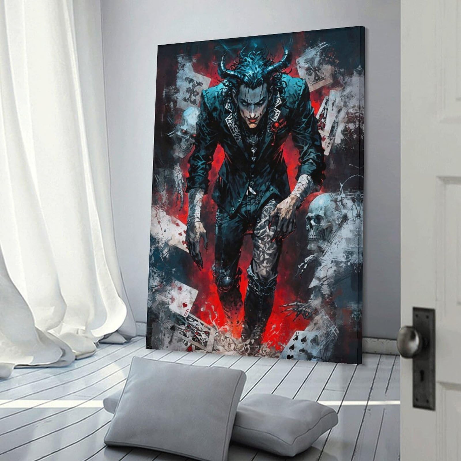 Junmoney Frame-Demon King Of Heart Demon King Of Heart Room Decor Wall Art 24X36inch(60X90cm), For Bedroom Decor, Cosy Corners Or Studios, A Warm Accent For Relaxed Interiors