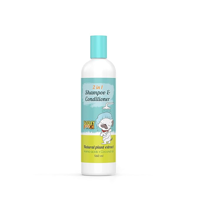 Buy Smiley Pooch 2 in 1 Shampoo & Conditioner 560ML, Made with Animo