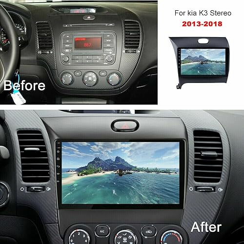 Miniatura 3 de EWLSAC Android 13.0 Estéreo de coche doble DIN para Kia Cerato K3 Forte 2013-2018 9 pulgadas HD pantalla táctil receptor de audio para coche con