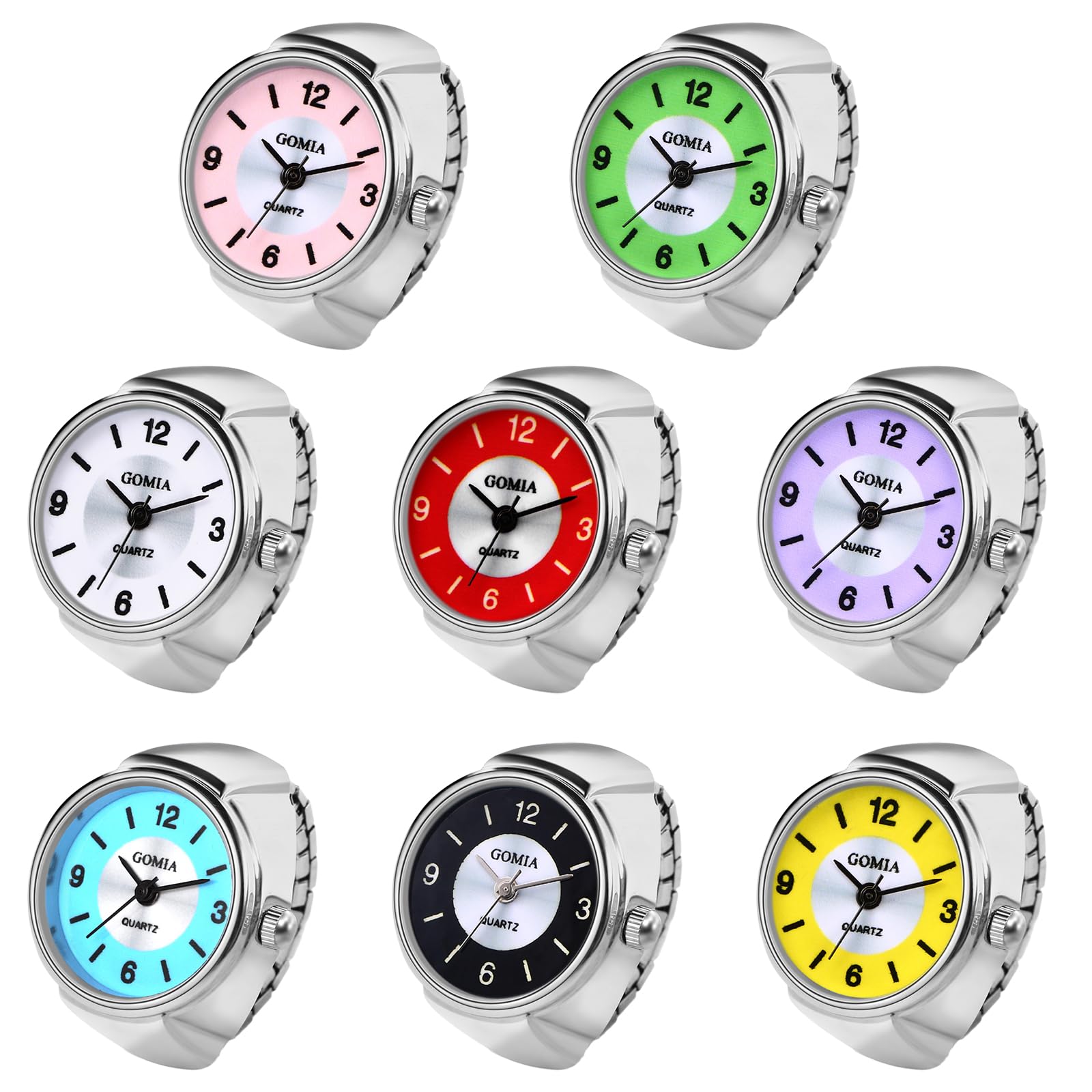 JewelryWe - Orologio Analogico da Dito da Uomo e Donna Elastico al Quarzo Orologio Semplice Piccolo Colore da scelta