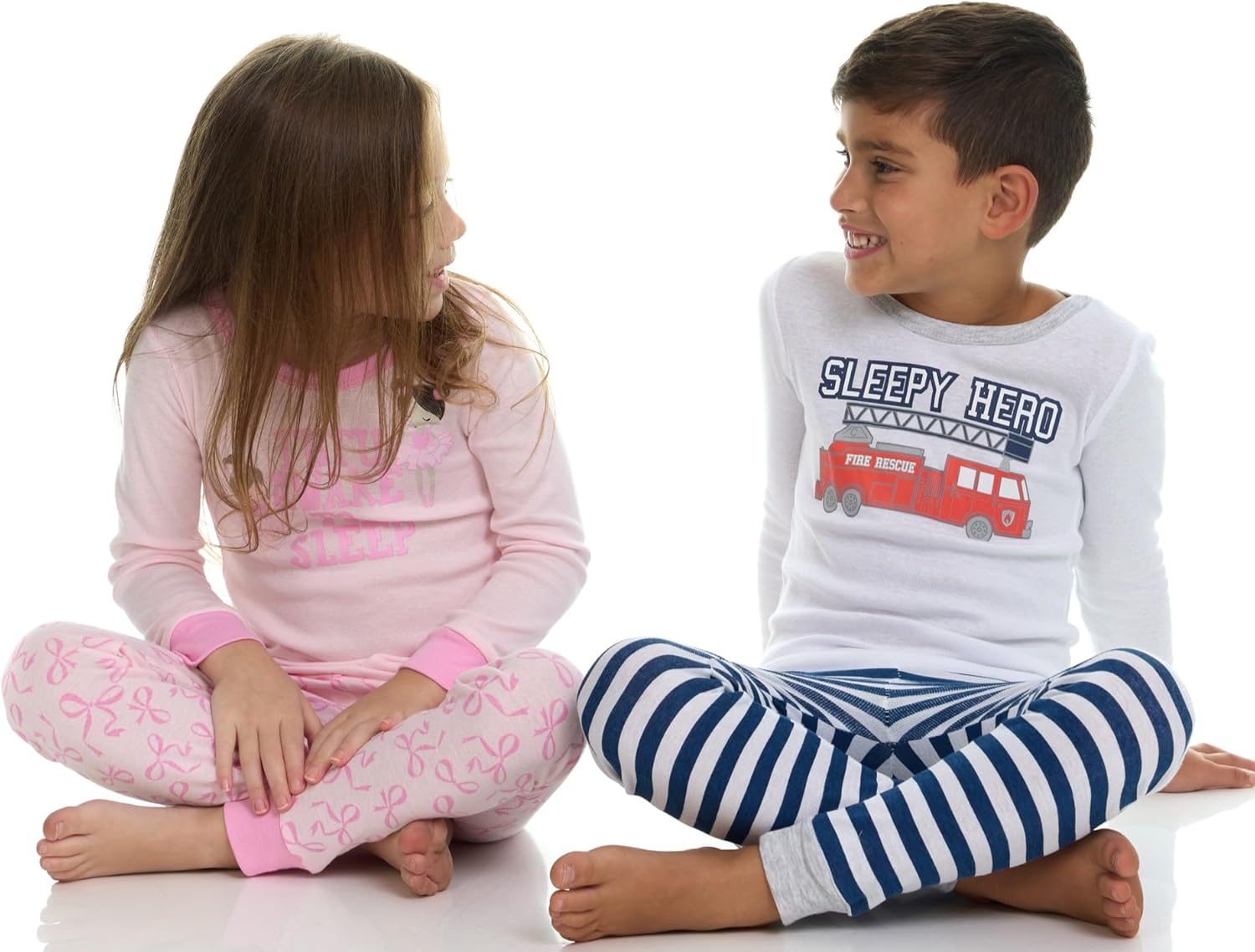 Cudlie Boys’ 4-Piece Pajama Set, Super Comfy Cotton Blend Sleepwear, 2 Tops and 2 Bottoms, Fun Designs – Sizes 12M–5T - Image 5