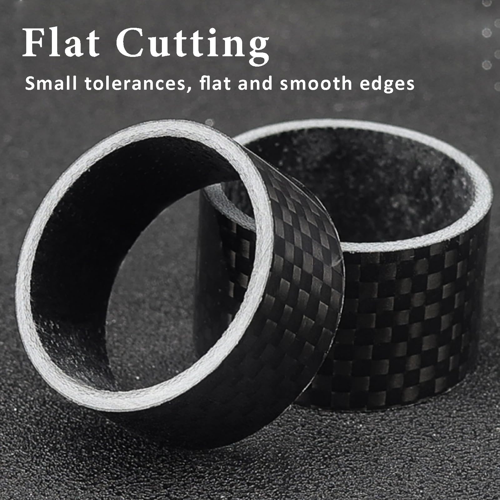 Set di 15 distanziatori per bicicletta, 7 misure, in fibra di carbonio, per bici da strada, distanziatori per bicicletta, 1 mm/2 mm/3 mm/5 mm/10 mm/15 mm/20 mm