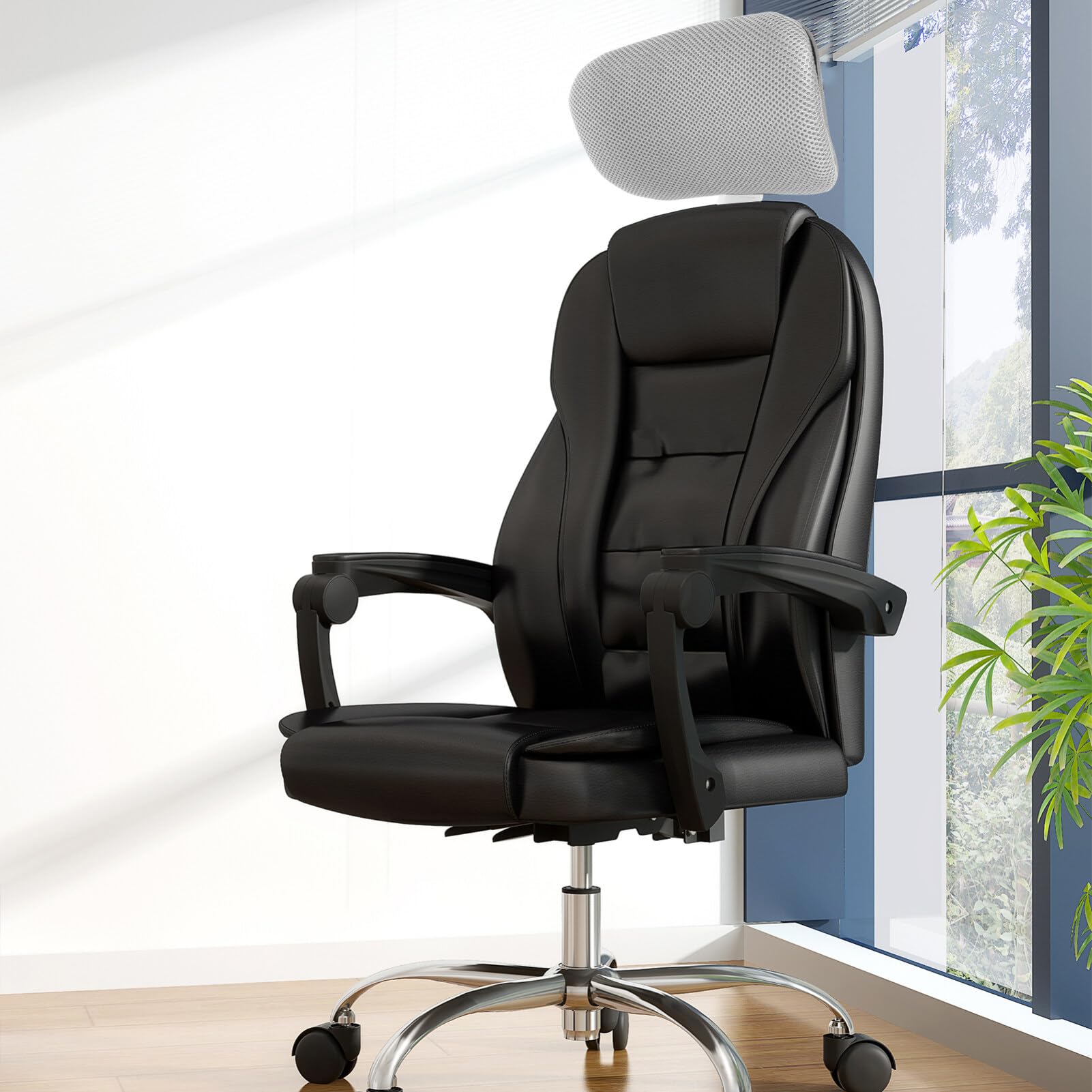 Kichvoe Reposacabezas Ajustable para Silla De Oficina Cojín Ergonómico para Soporte De Cuello Y Cabeza Accesorio Compatible para Sillas De Computadora Alivio De Dolor Cervical En El Trabajo