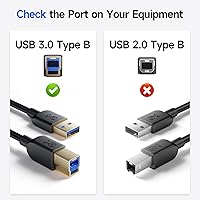 Vista 3 de Cable Matters cable USB 3.0 tipo A a B de máxima velocidad, Negro