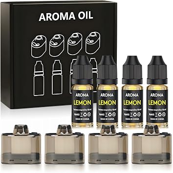 Cocktail Bubble Smoke Gun Accessories, 10 ml, Includes 4 Contains, 4 Aromatic Flavor Oils, Lemon Flavor