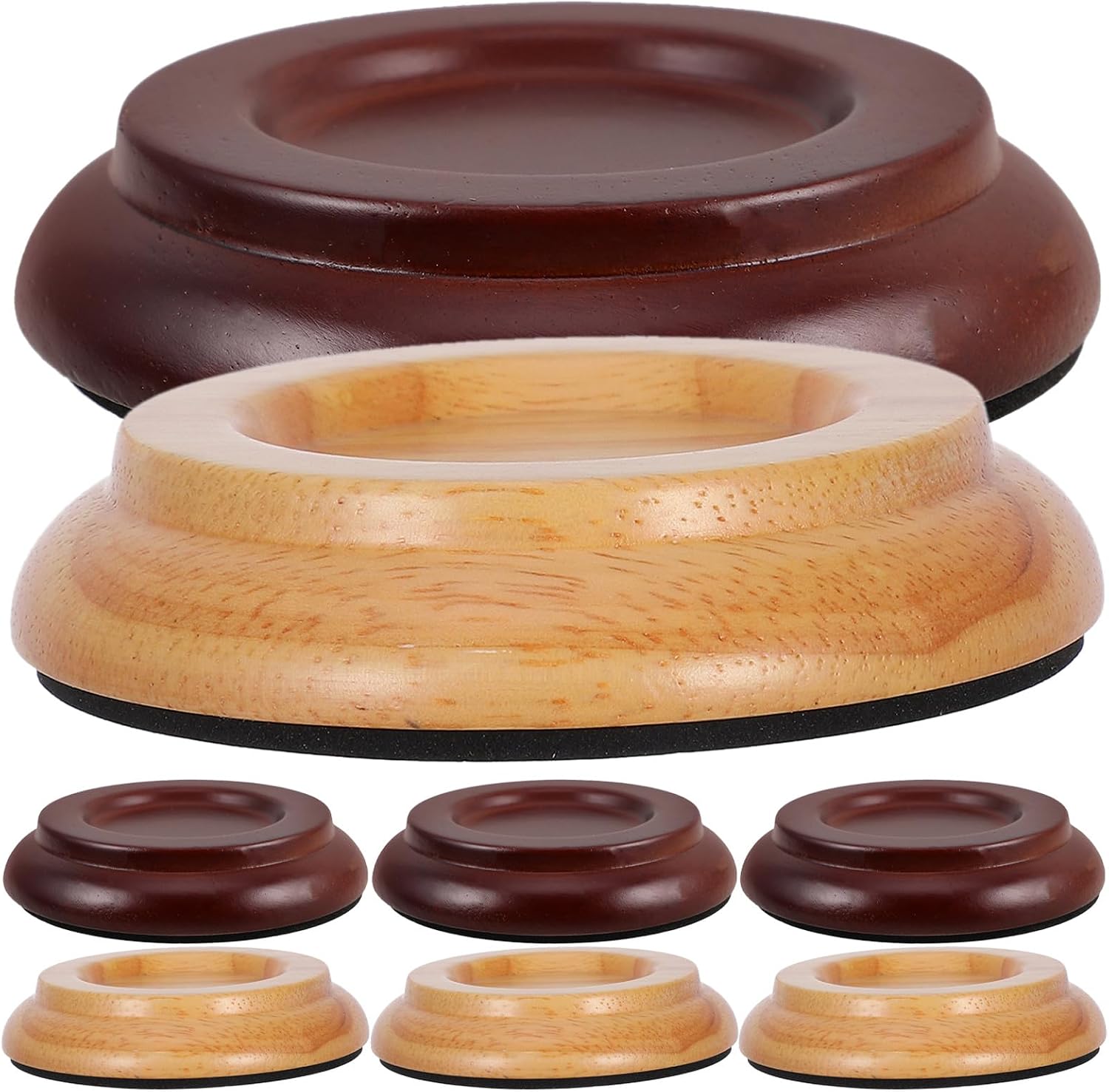8PCS Hardwood Piano Caster Pads - Upright Piano Caster Cups - Furniture Leg Pad - Non-Slip & Moisture-Proof & Anti-Noise for Hardwood Floor Protectors