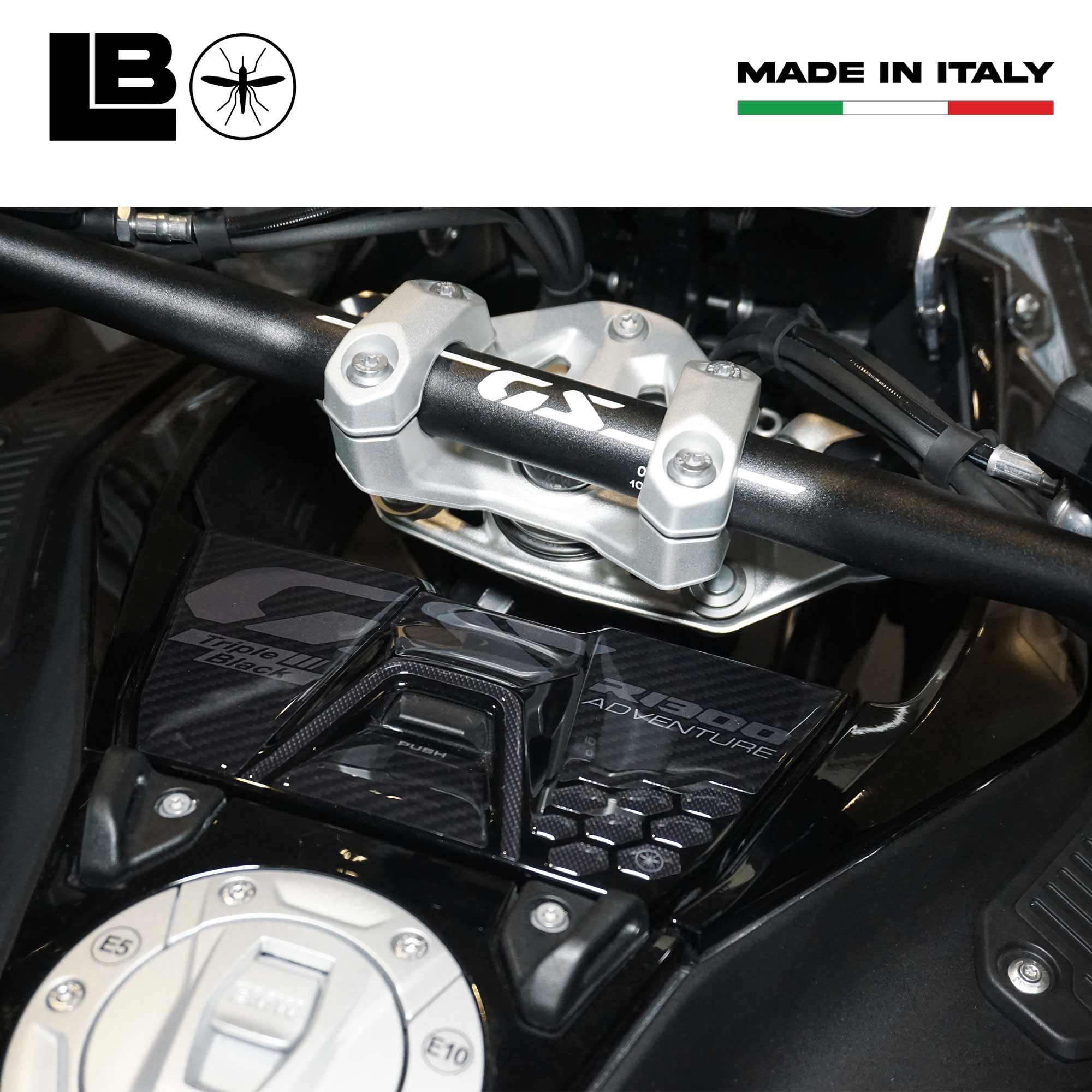 labelbike - Adesivo 3D Moto Sportello Serbatoio Protezione e Decorazione in Resina compatibile con BMW R1300GS Adventure - Grigio