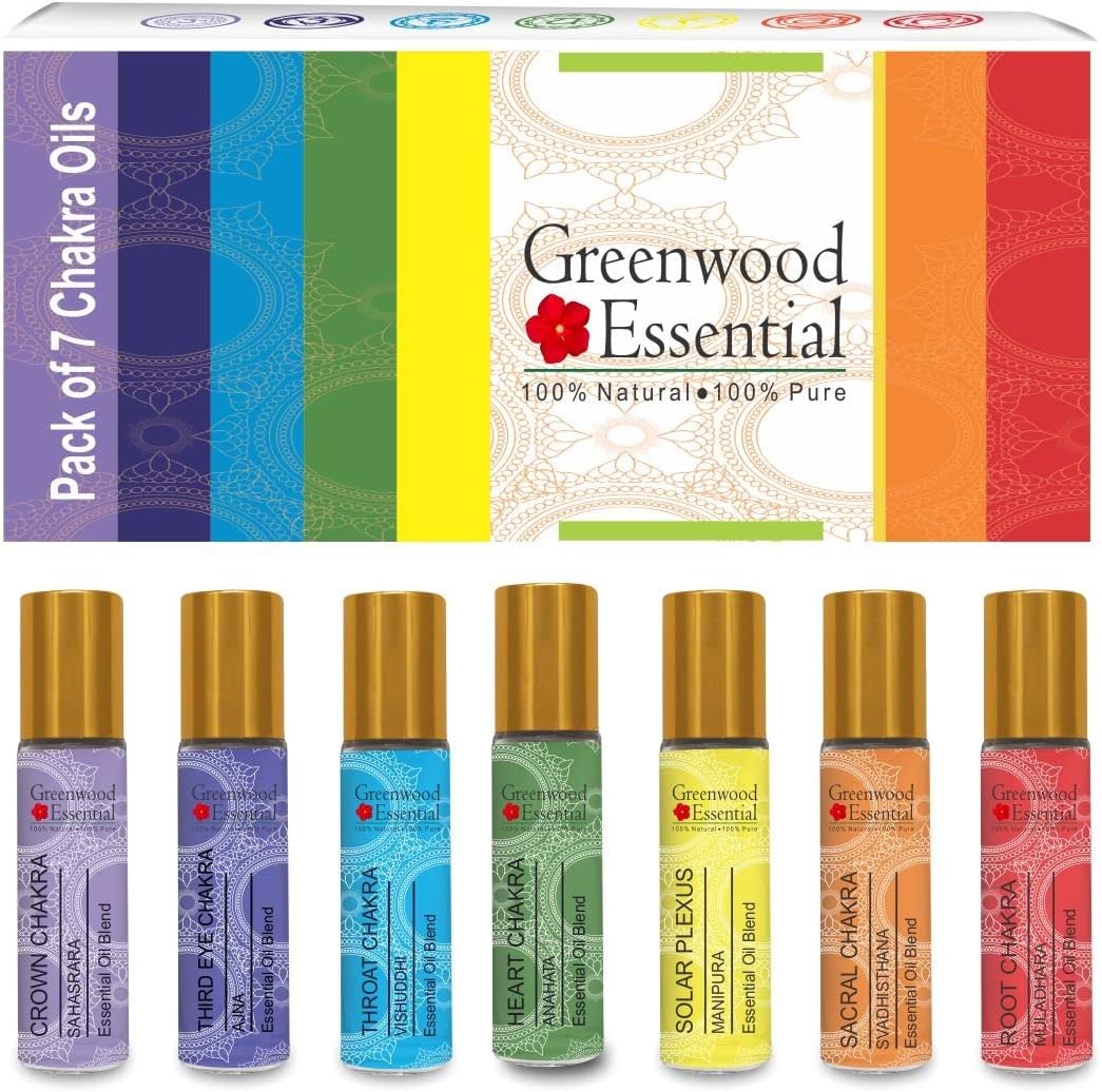 Greenwood Essential 7 Chakra Natural Essential Oils Kit, 8ml(0.27) (Each)