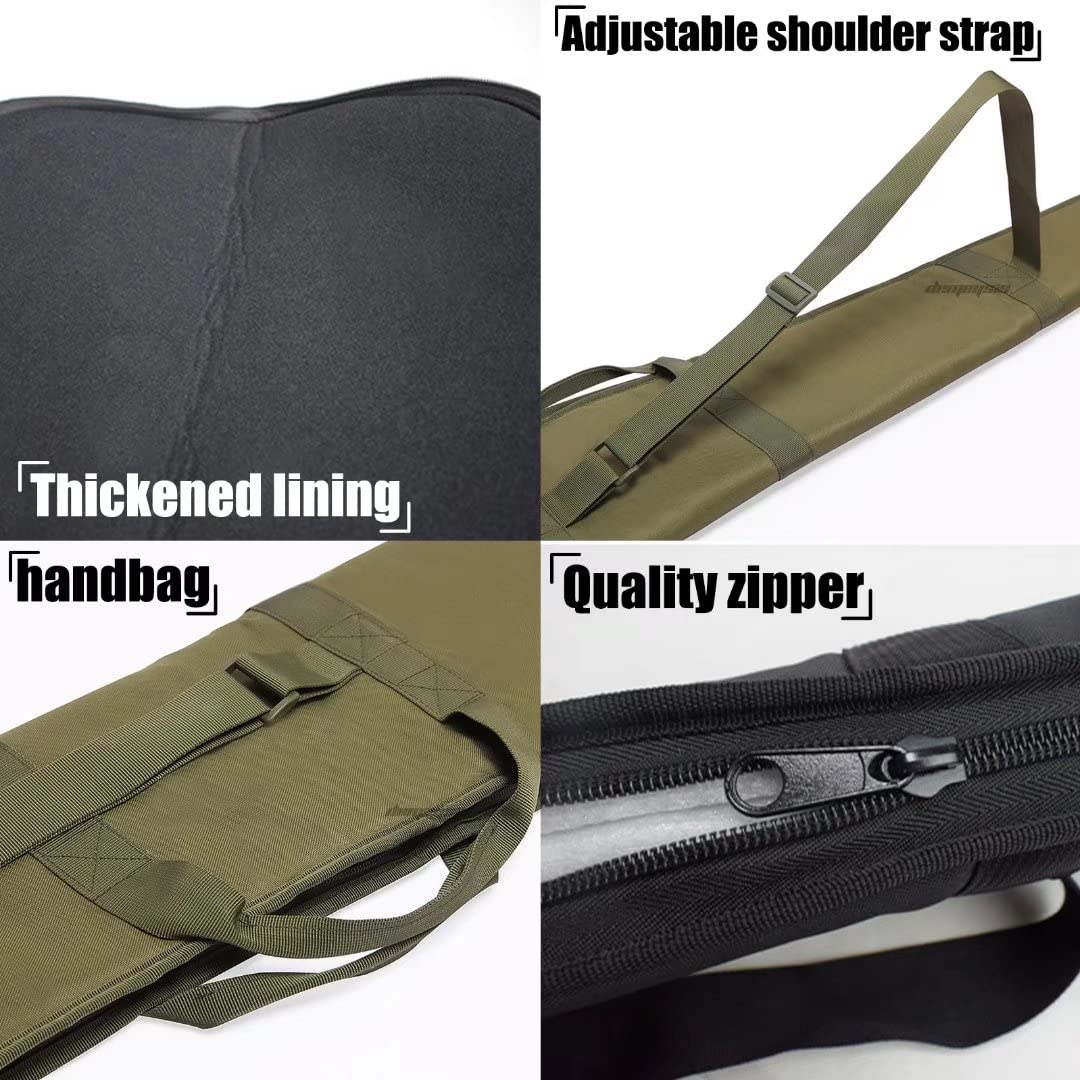 Bolsa para Armas, Bolsa para Rifles, Estuche para Armas largas, Rifles y escopetas, incluida la mira telescópica, con Correa de Hombro Ajustable para Pesca, Caza, Deportes de Tiro,
