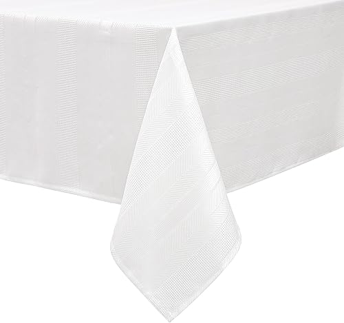 Miniatura 6 de Randall Mantel redondo de 70 pulgadas, a rayas de gofre, resistente al agua, a prueba de polvo, para cocina, comedor, fiesta, decoración de mesa de