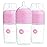 PopYum 9 oz Pink Anti-Colic Formula Making/Mixing/Dispenser Baby Bottles, 3-Pack with 2 Medium Flow Nipples, 260 ml, BPA-Free, Natural Latch