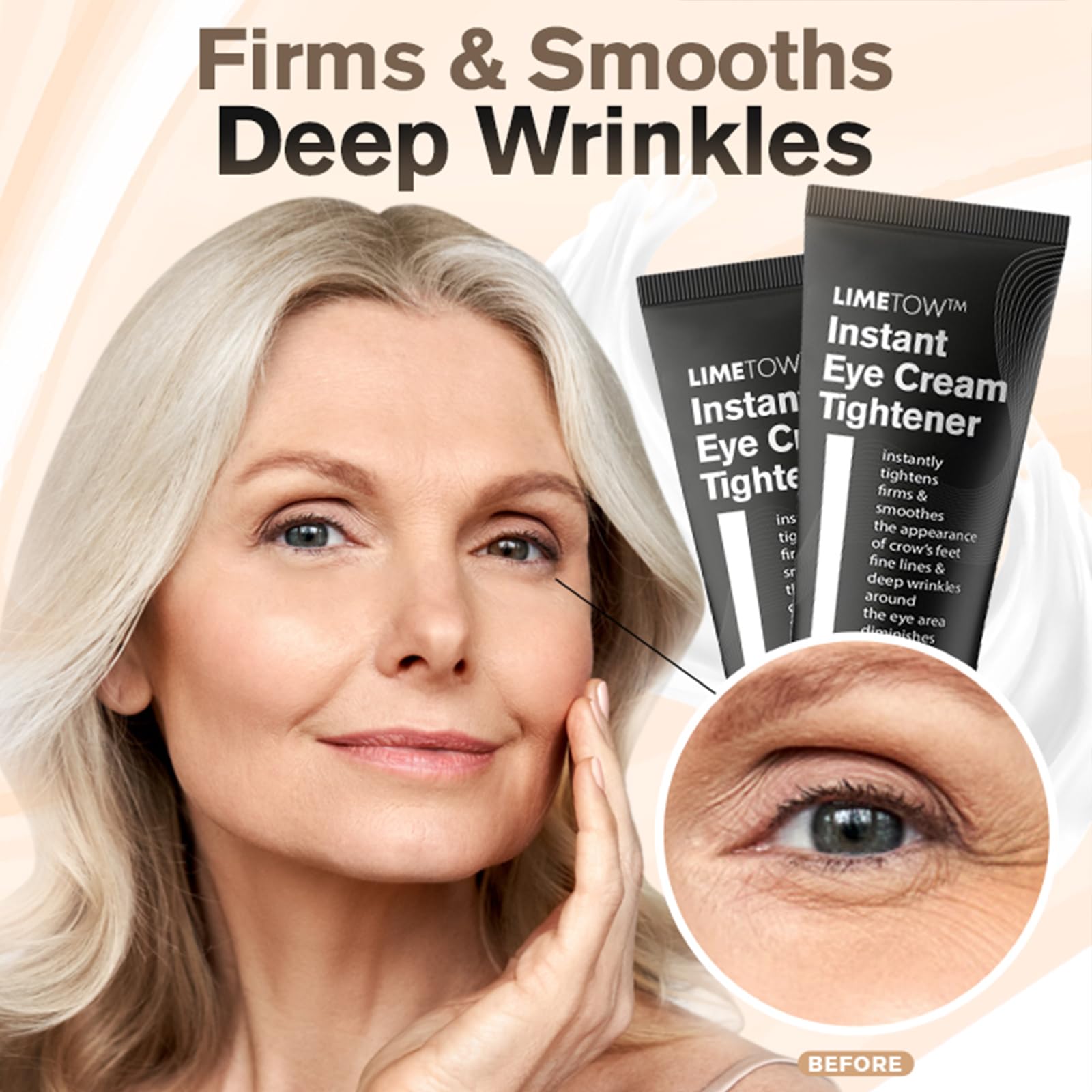 L'Core Paris 24K Gold Eye Cream for Sensitive Skin with Natural Organic Extracts - 1oz/30ml