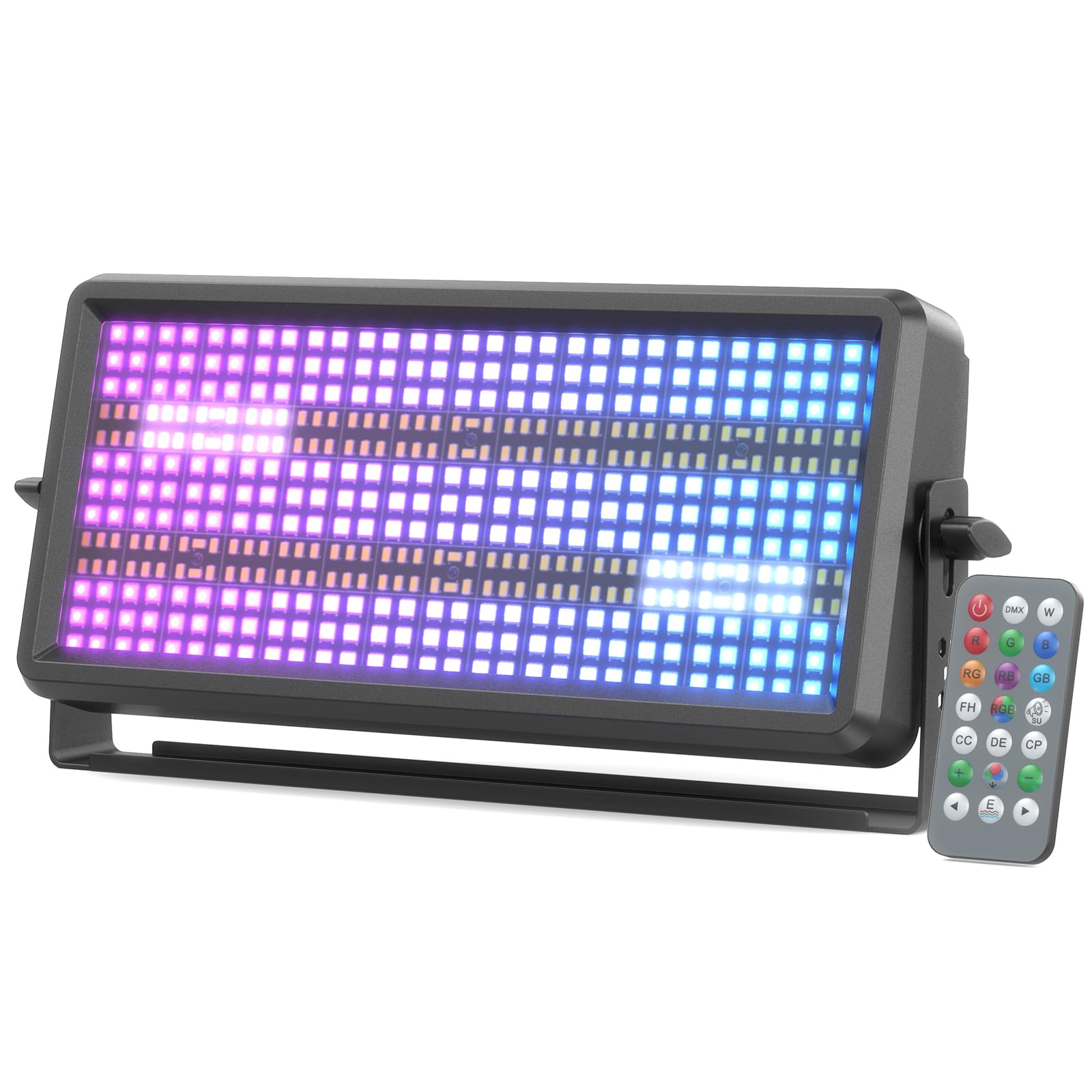 120 W LED Wallwasher Strobe Bühnenlicht, RGBW 4 in 1 Diskotheken Lichter mit Fernbedienung, LED Stroboskop-Effekt Strahler für DJ Bar, Disco, Weihnachten, Halloween, Party, Hochzeit