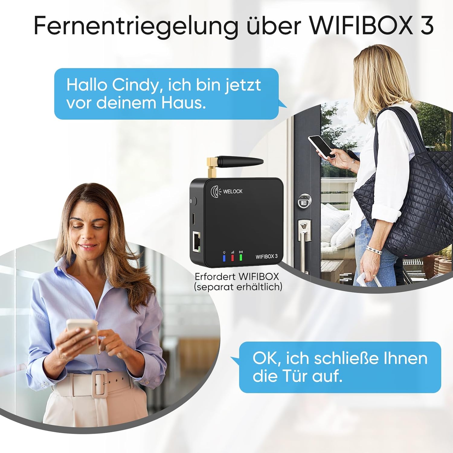 WELOCK Electronic Fingerprint Door Lock with app, RFID Cards and WiFi (WIFIBOX Required), Fingerprint Lock for Doors from 30-70mm, Keyless Fingerprint Door Lock 6 71M dAij0pL. AC SL1500
