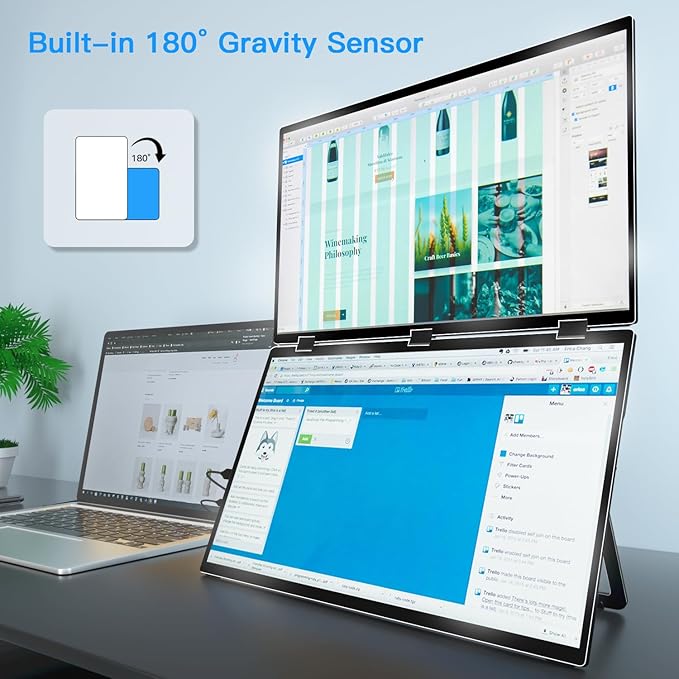 Monitor Extensor 18.5 FHD 1080P 120Hz Portátil Plegable miniatura 3