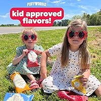 Vista 4 de Puffworks Bocadillos de mantequilla de maní orgánicos PBJ originales y fresas