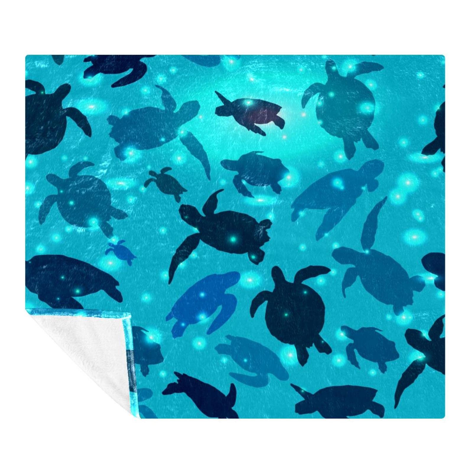 Plaid tortue de mer en polaire pour des soirées cocooning confortables sur le canapé