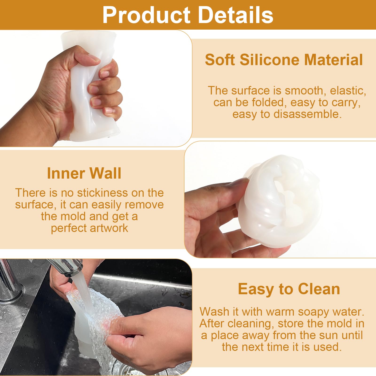 Stampo in Silicone per Candele, Stampo per Candele 3D per Corpo Stampi per Candele per Fusione, Coppia Di Stampi per Candele Abbraccianti Stampi per Candele in Silicone per Candele Di Sapone