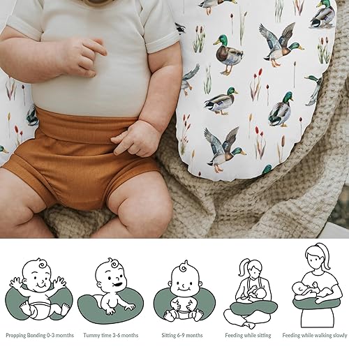 Miniatura 6 de Fundas de almohada de lactancia con estampado de patos y aves de acuarela para niños y niñas, funda de almohada de caza de patos salvajes, aves,