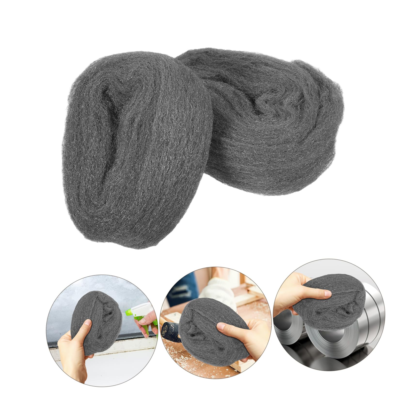 GLEAVI 10piezas Acero Inoxidable Lana De Acero Reutilizable para Pulido y Limpieza De Superficies Ventanas para Tareas De Limpieza y DIY