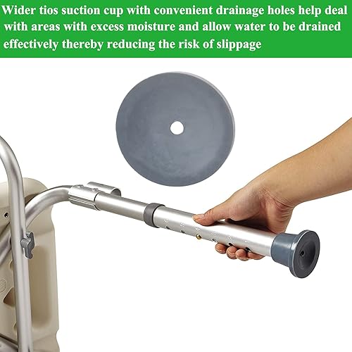 Miniatura 5 de Patas de repuesto inclinadas para silla de ducha, asiento de baño, taburetes de ducha y banco de transferencia, banco de ducha antideslizante y