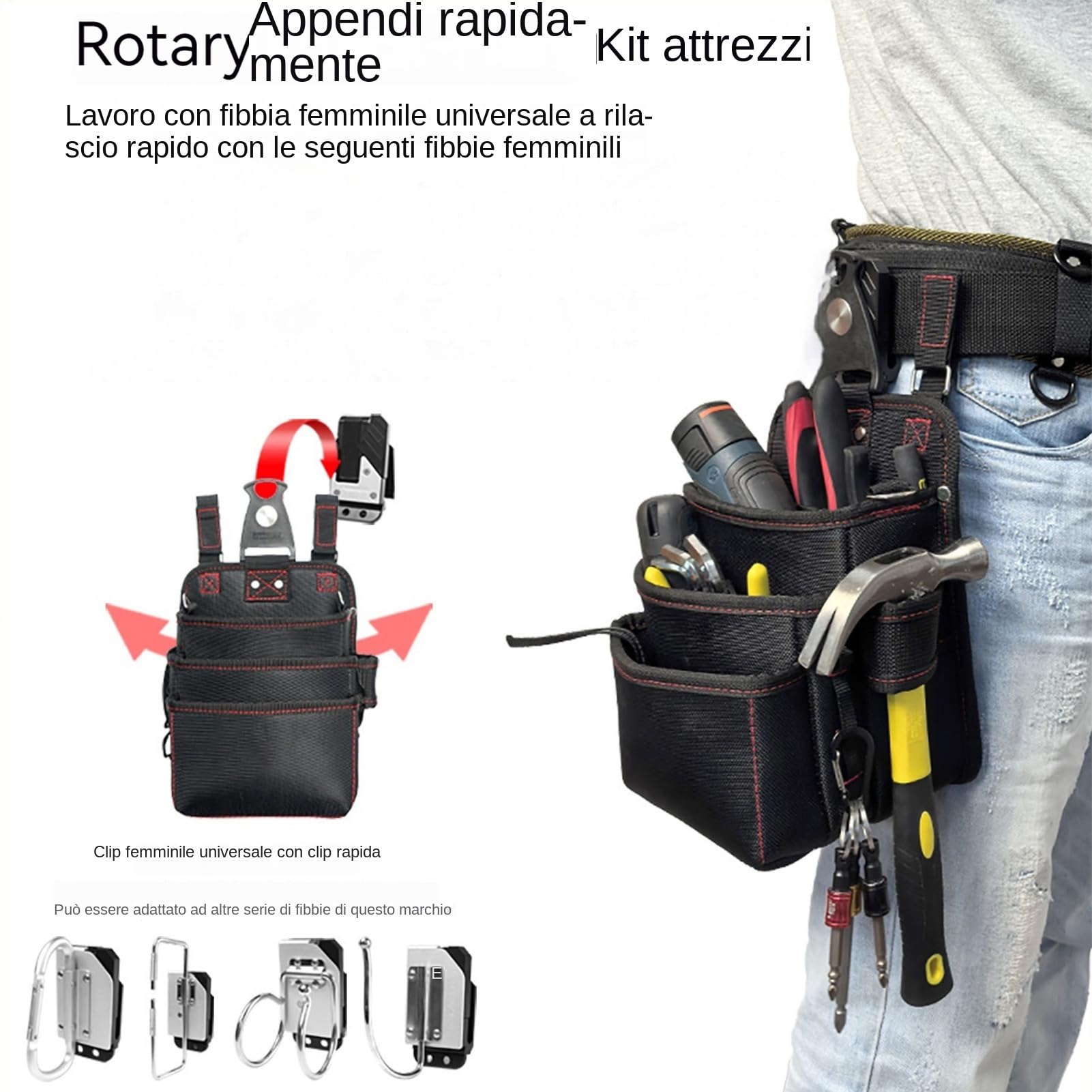 Cinturón de Herramientas Oxford Impermeable de 3 Capas