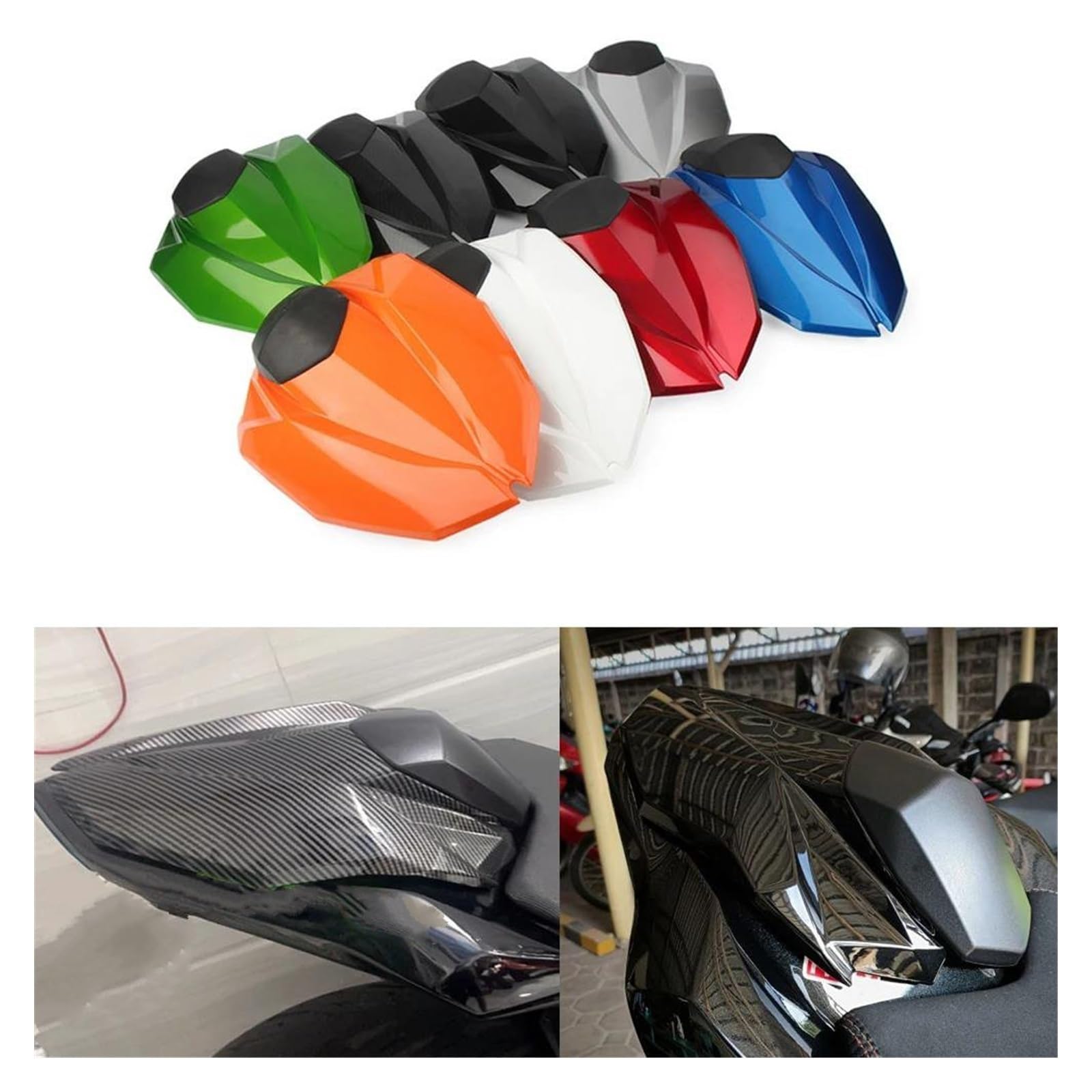 Carénage Arrière pour Kawasaki pour Ninja pour Z800 pour Z 800 2012-2020 Moto Arrière Passager Capot Siège Couverture Arrière Carénage Partie Capot Selle Arrière Moto(Noir)