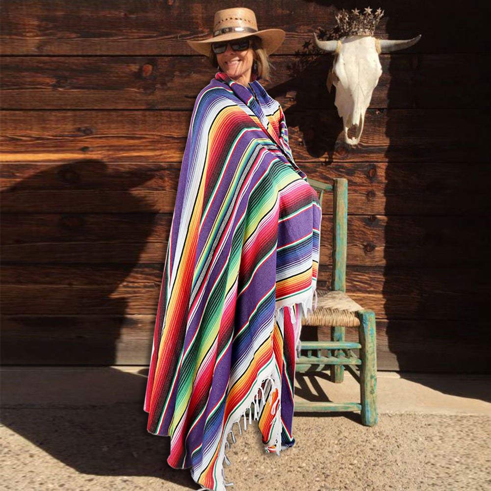 Tovaglia a righe multicolor Vallesusa in puro cotone | Tovaglie rigate