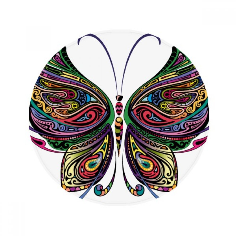 Tapis rond papillon 80cm pour égayer votre salon ou entrée de cuisine