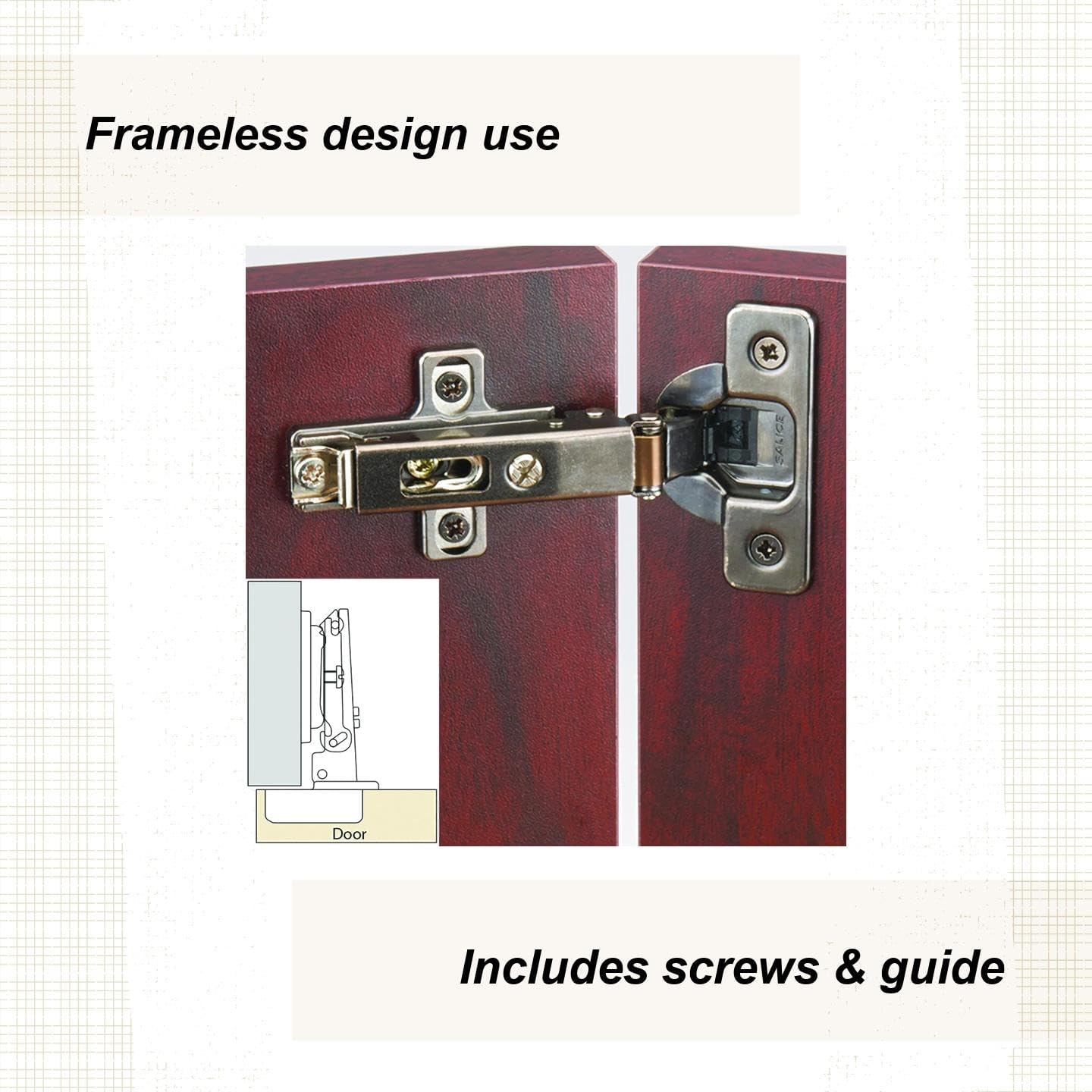 Salice Silentia 105 Degree Soft Close 11/16" Overlay Hinge, Titanium Finish Pair