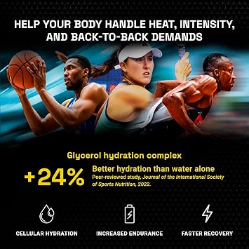Hydrate Heat-Resistant Electrolyte Packets, Sugar-Free, Lemonade