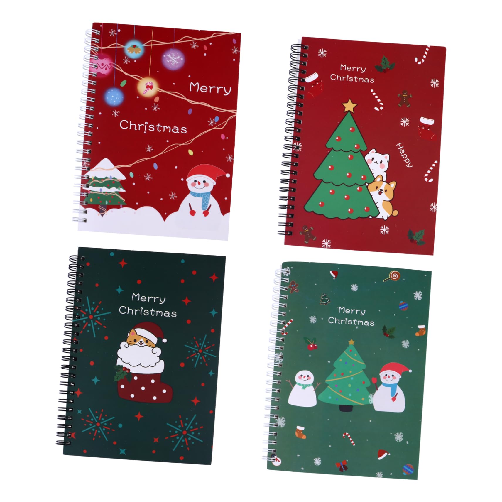 Amazon | BUTIFULSIC クリスマステーマ学生用コイルノート 4冊 A7