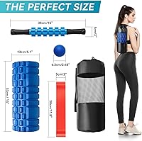 Vista 7 de 5 in 1 Foam Roller Set for Deep Tissue Muscle Massage, High Density Trigger Point Fitness Patented Exercise Foam Roller, Massage Roller, Massage