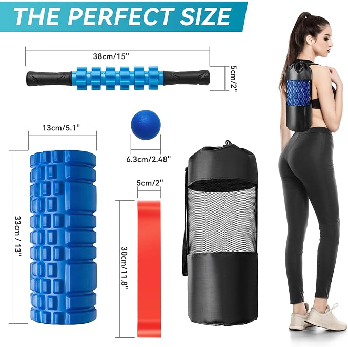 Set de 5 en 1 Foam Roller para masaje muscular profundo miniatura 7