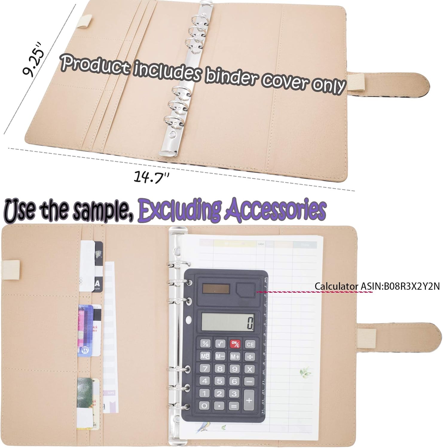 A5 Binder Planner Cover,Mini Binder Leather Notebook Portfolio Small Binder 5.5 X 8.5 Inches Personal Planner Binder Refillable Planner for Women (Chic Leoaprd, A5) : Office Products
