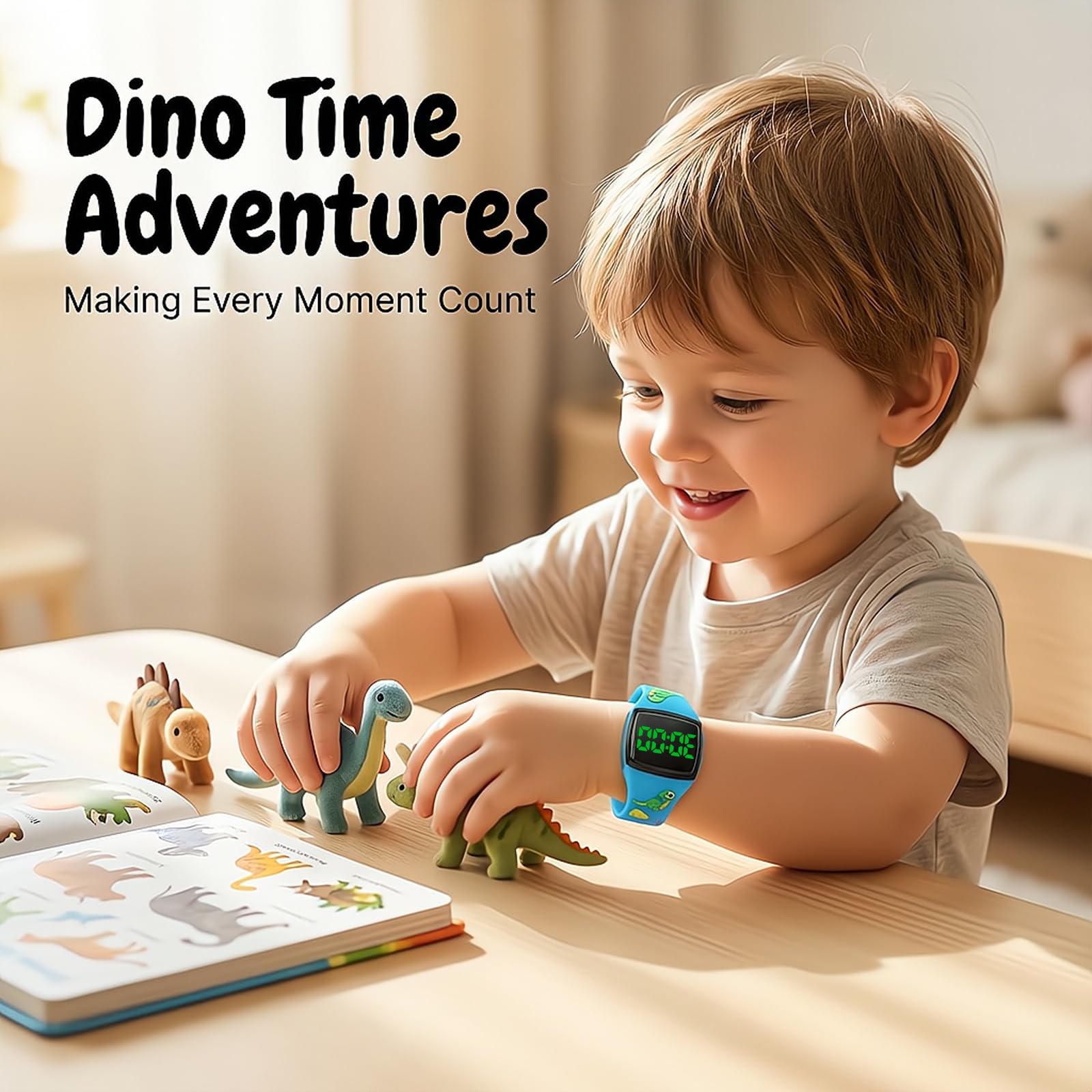 SKYROKU Reloj de silicona para niños con temporizador de entrenamiento para ir al baño con luces intermitentes y tonos musicales, ayuda para entrenamiento de inodoro para niños pequeños, resistente al