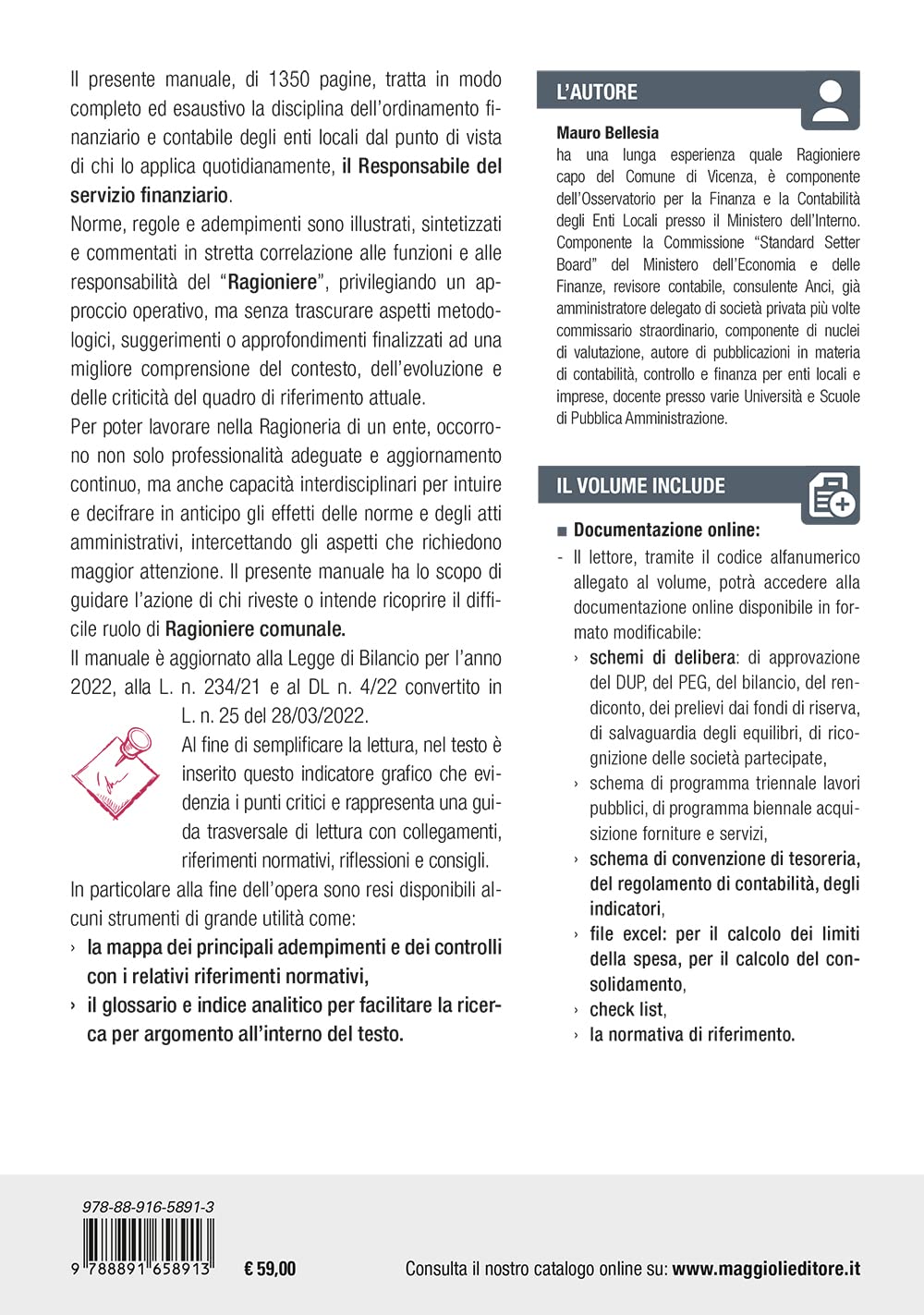 Manuale del ragioniere comunale 2022. Programmazione, bilanci, contabilità e controlli dalla A alla Z