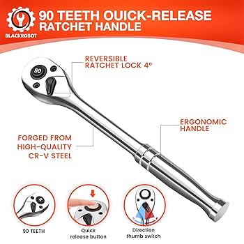 Amazon.com: BLACKROBOT 47-Piece 3/8