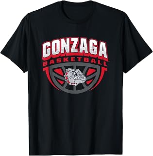 Gonzaga Bulldogs Basketball Dribble Logo Officially Licensed T-Shirt