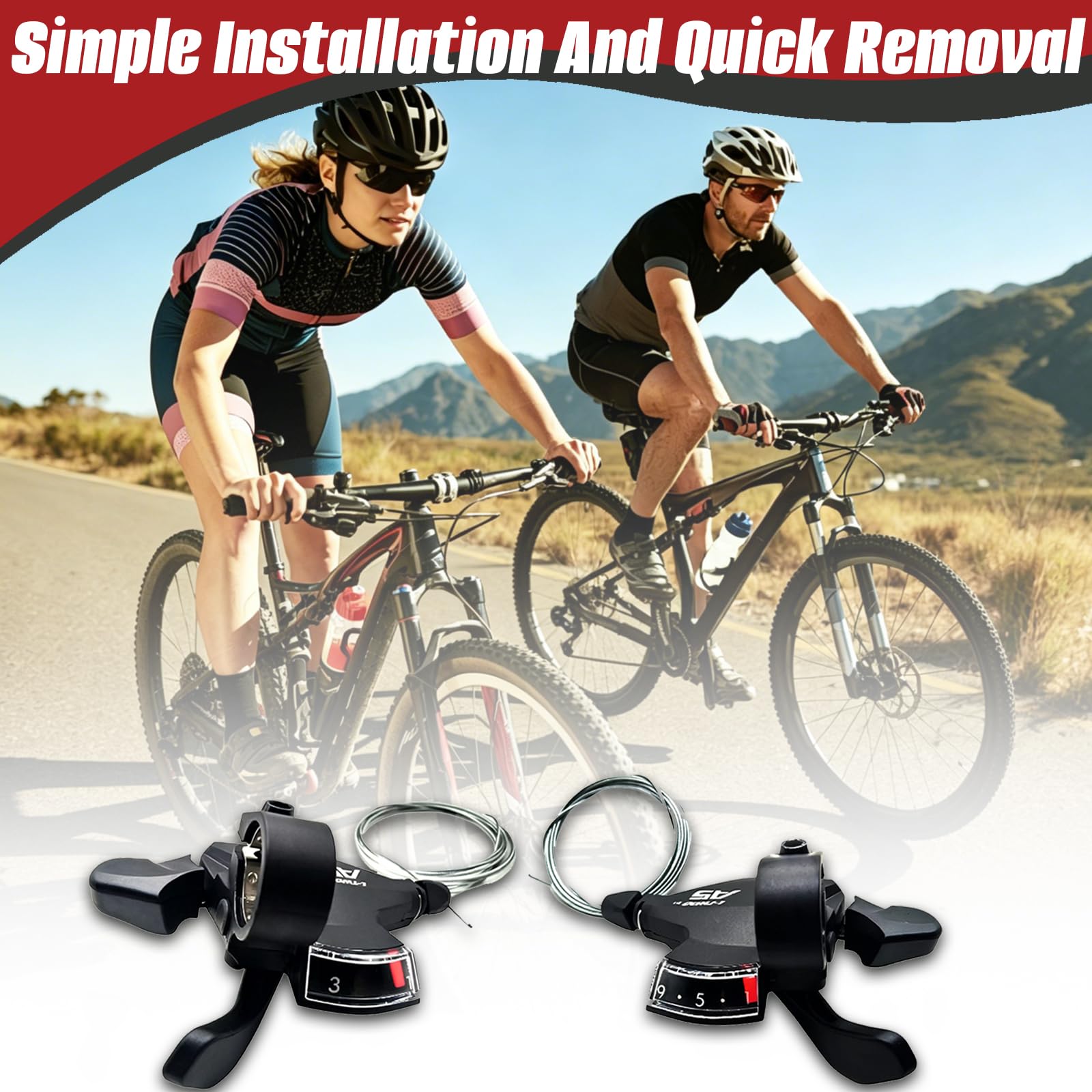 Schaltwerk 9 Fach & 3x9-fach-Umwerfer für Shimano/sram，Schalthebel 9Fach Rechts, Schalthebel 3links Rechts, Fahrrad Schaltung 9 Fach Set für MTB/Rennrad/Mountain Bike.