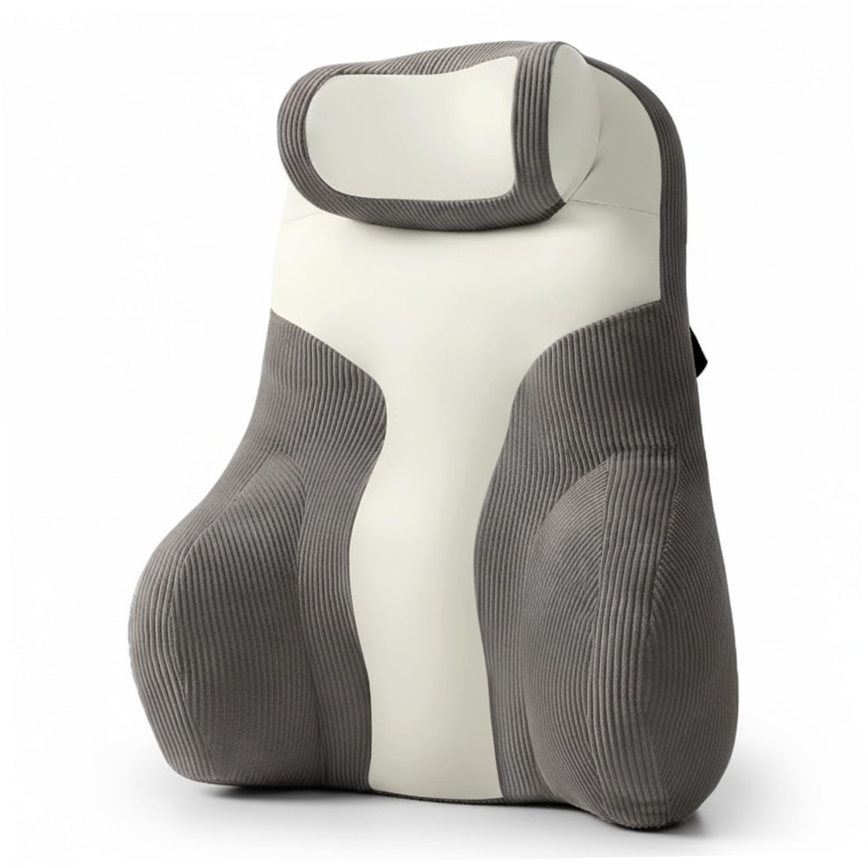 Cuscino per sedersi per letto, morbido cuscino di supporto lombare con design ergonomico per schiena e collo, da lettura per riposo a letto in velluto a coste con braccioli