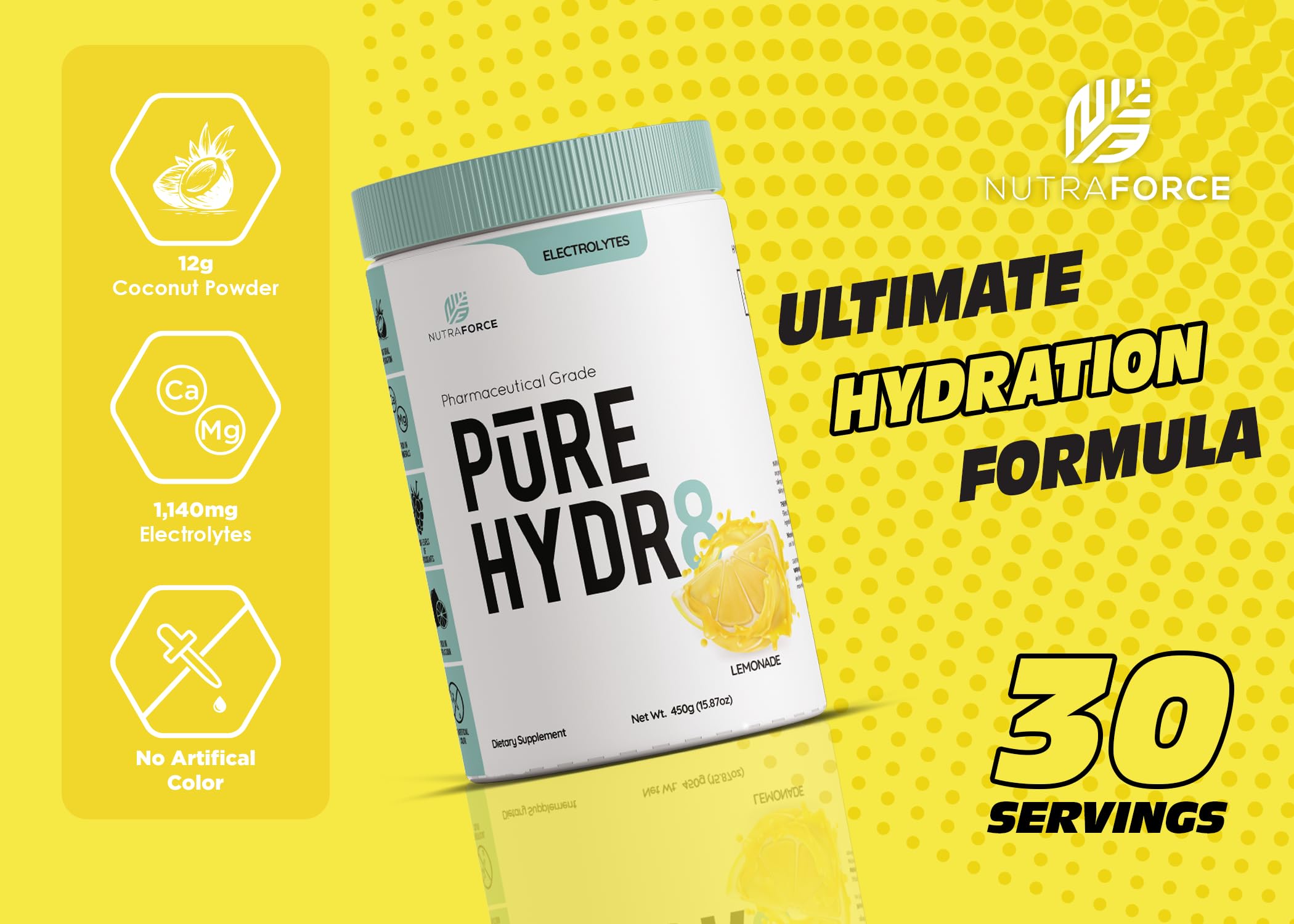 Amazon.com: Pure Hydr8 Electrolyte Powder – Coconut‑Water Infused