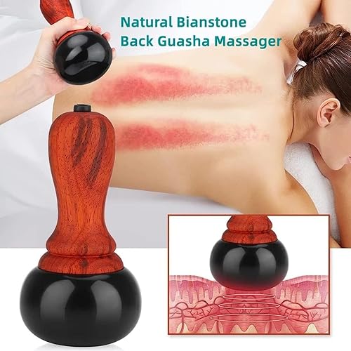 Miniatura 6 de Piedras calientes para masaje, masajeador corporal eléctrico con control de temperatura, piedra natural Bian Gua Sha, masajeador de raspado para el