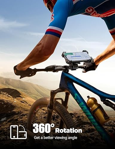 Miniatura 7 de Joyroom Soporte para teléfono de motocicleta 1s bloqueo automático 100 mph militar antiagitación Soporte para teléfono de bicicleta para bicicleta