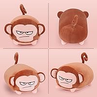 Vista 8 de Achwishap Monkey Stuffed Animals,Monkey Plush Toy Hugging Pillow,Monkeys Plush Pillow,Fluffy Monkeys Throw Plushie Doll,Unique Plushies for Kids