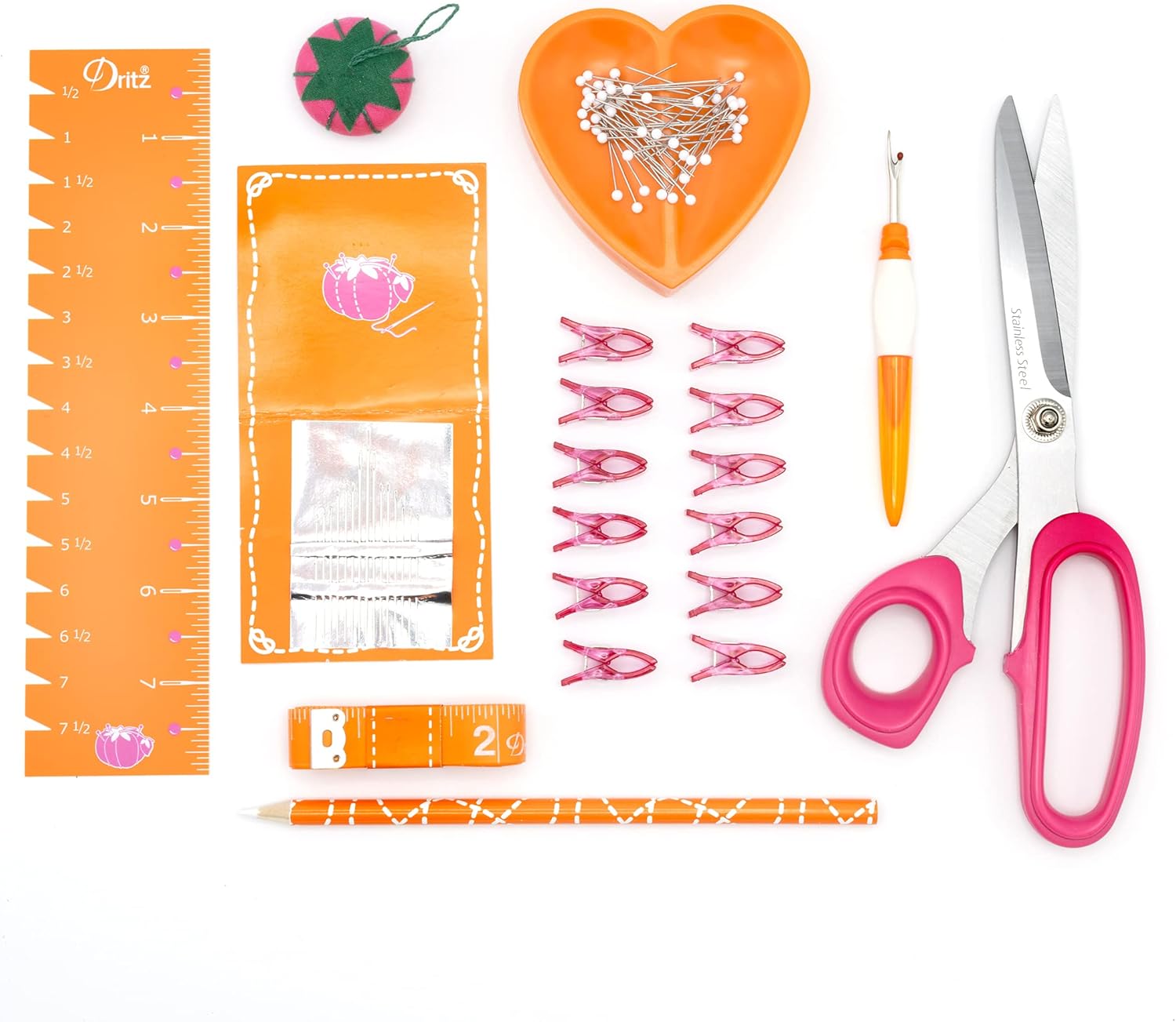 Dritz Essential Sewing Box Kit, Orange